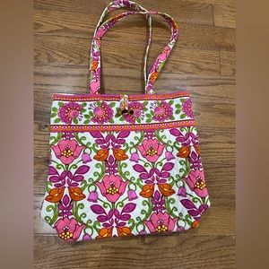 Pink white and green Vera Bradley Tote